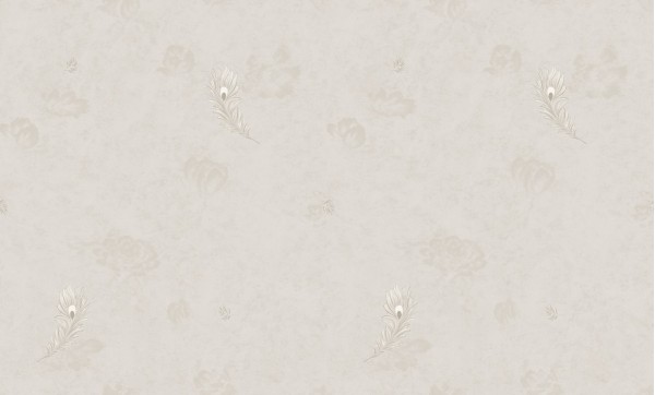 Обои HK511514 (4) Перышки горячее тиснение на флиз. основе 1,06*10м ДЕКОРОН (DEKORON)